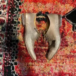 Bally | Shoes | Bally Perforated Dress Shoes In Taupe Size 